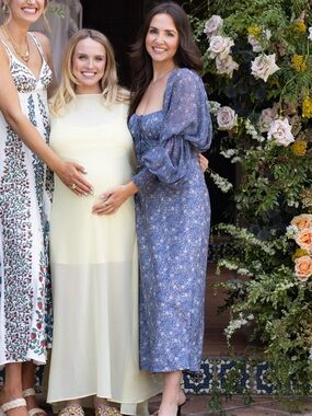 Free People Blue Puff Sleeve Dress